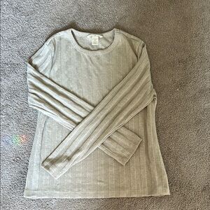 H&M Light Gray Long Sleeve Top